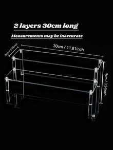 1个透明亚克力桌面汽车模型展示架，透明亚克力小雕像支架，多层娃娃展示架，桌面装饰展示柜。多层香水展示架，多功能收纳整理架。 - 無色 - 查看 12