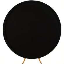黑色圆形拱形背景布,弹性面料,带抽绳,直径可选120/150/180/200/220厘米,圆形拱形罩,适用于婚礼、生日派对、房间装饰、黑色圆形摄影背景,适配圆形支架,可用于婚礼、生日、家庭聚会摄影背景装饰、圣诞派对、新年派对、家居装饰、房间装饰背景。 - 黑色 - 查看 7