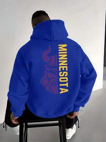 La sudadera con capucha para hombres es casual y versátil, con un patrón nórdico de moda, adecuada tanto para uso al aire libre como para uso en el hogar, un jersey informal con capucha para hombres. - Negro - Ver 7
