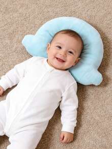 momscare 1 chiếc gối em bé hình mây và cầu vồng, mềm mại và thoải mái, đệm đỡ đầu cho trẻ sơ sinh, món quà hoàn hảo cho trẻ nhỏ. - Màu xanh nhạt - Xem 2