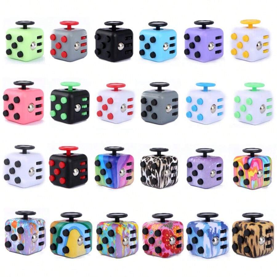 1个/5个/10个装指尖魔方减压玩具，挤压手指玩具，缓解焦虑，办公桌玩具，感官玩具，指尖魔方，玩具，旅行玩具，颜色随机，有效缓解压力，适合所有年龄段的趣味减压玩具。非常适合作为爱好、收藏品、派对玩具、青少年创意玩具、青少年减压玩具、节日礼物、生日礼物和新年礼物。也是送给14岁及以上男孩女孩的绝佳斋月礼物。 - 彩色 - 查看 1