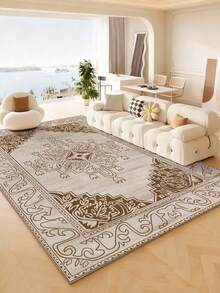 简约时尚室内装饰地毯，仿羊毛材质室内地毯，客厅地毯，沙发地毯，卧室地毯，防滑床边地毯，餐厅和厨房地毯，办公椅垫，入口垫，户外野餐毯，户外露营垫 - 多色3 - 查看 4