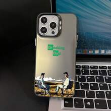 Funda para teléfono con temática de la serie "B-Breaking B-Bad", compatible con varios modelos de , incluyendo 17, 16E, 16, 15, 14, 13, 12, 11 Mini, Pro, Max, Air, X, XR, XSMAX, 8 y 7 Plus, con diseño de superficie mate y función anti-caída. - Colores mixtos - Ver 7