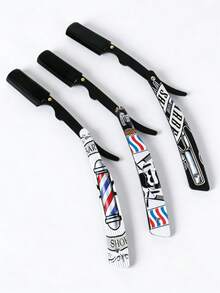 1 pieza Soporte para navaja de afeitar manual para hombres, navaja recta de estilo vintage, herramienta de afeitado de barbería - Maquinilla de Afeitar - Ver 9