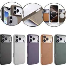 Magnetic Leather Case With MagSafe Induction Protection For IPhone 12, 13 Pro Max, 14, 15, 15 Pro Max,  16, 16 Pro Max, 17, 17 Air, 17 Pro, 17 Pro Max - 黑色 - 查看 4