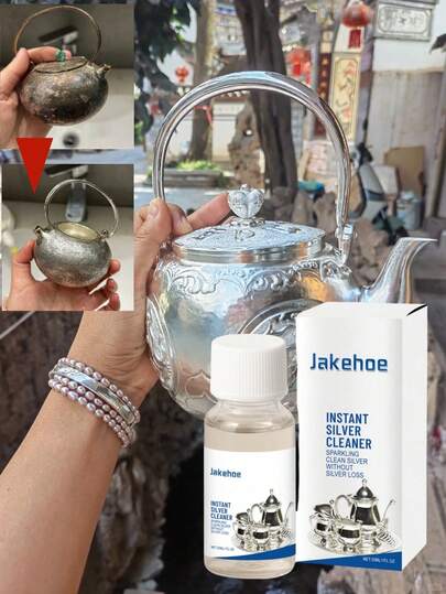 Limpiador de joyas de plata, limpia joyas, anillos y collares de plata, solución de limpieza y mantenimiento, limpiador de joyas y anillos de plata; elimina el desgaste y previene la oxidación; también se puede usar para limpiar joyas de plata y eliminar la oxidación en los anillos.