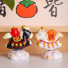 2026 New Bestselling Item - Cute Cartoon "Rolling Wealth" Feng Shui Decoration Statue, Office Desk Ornament, Symbolizing Good Fortune, Chinese New Year Gift For Colleagues, Boyfriends And Girlfriends (Pipes, Machinery, Office Desk Accessories)