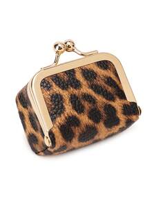 Hot New Women's Solid Jewelry Box, Ring, Necklace, Earring Storage Box, Mini Coin Wallet With Kiss Lock,For Women Travel Jewelry Case Cosmetic Organizer Mini Coin Purse Christmas Gifts Funny Gift Small Gifts Teachers Day Gift Gift For Women Makeup Bag Coin Purse Teen Girls Stuff Girly Must Girly Must Haves Personalized - Brown - View 3