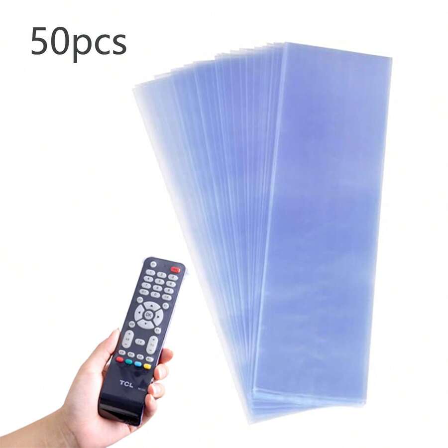 50个透明防水防尘遥控器保护套，空调电视遥控器套，可拆卸防尘套，隔热，闺蜜节、小狗、嘉年华 - 彩色 - 查看 1
