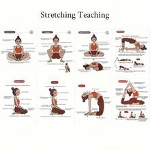 32张瑜伽姿势指导卡片套装，基础瑜伽姿势练习卡片，拉伸教程 - 彩色 - 查看 6