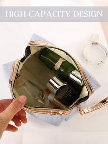 Túi đựng mỹ phẩm thêu hình ngôi sao theo yêu cầu, túi đựng mỹ phẩm dung tích lớn cá nhân hóa, túi đựng mỹ phẩm cho phù dâu, quà tặng tiệc độc thân, quà tặng phù dâu, quà cưới, phù hợp cho tiệc cưới và phù dâu. - Nhiều màu - Xem 5