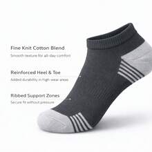 12 Pairs No Show Socks Mens Low Cut Athletic Running Casual Liner Socks. - màu đen - Xem 6