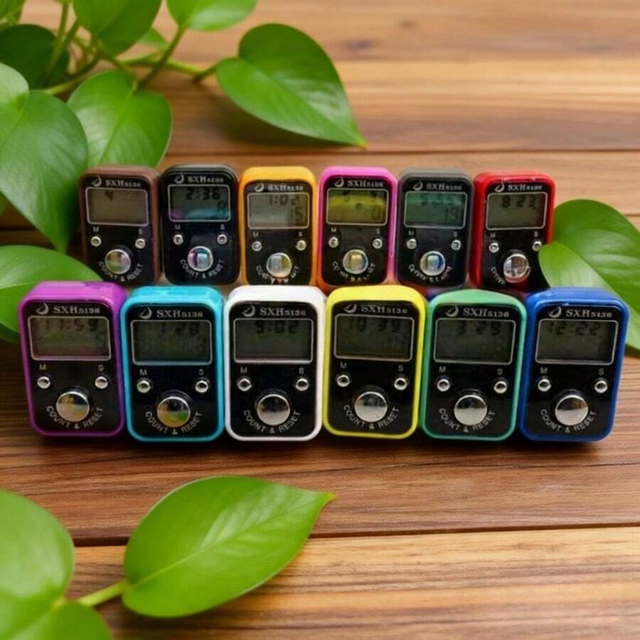 1pc Multi-Function Manual Counter With LCD Display, Ring-Shaped And Handheld Rectangular Counter