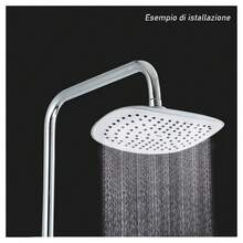 OISE ART STORE Soffione Doccia Bagno Quadrato 20x20cm Abs Effetto Pioggia 52213 Filtro Anticalcare - - Multicolore - Visualizzare 3
