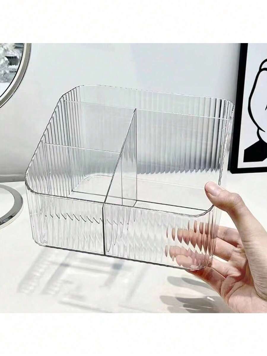 1pc Premium Transparent Cosmetic Storage Organizer Rack,Makeup Bag,Travel Essential - Clear - View 1