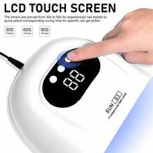 Lampe à ongles LED SUN S3, 24 pièces 365+405nm UV/LED Sèche-ongles avec écran tactile LCD et capteur infrarouge, convient pour le durcissement rapide du vernis gel/des ongles acryliques (usage professionnel/domestique) - Multicolore - Voir 6