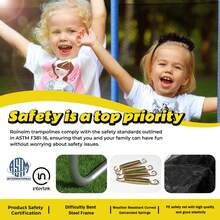 10FT Tranpoline For Kids With Safety Enclosure Net Recreational Tranpoline For Adults ASTM Approval Backyard Outdoor Tranpoline With Basketball Hoop - Blue - View 5