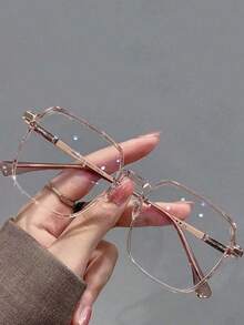 1pc Women's Fashion Casual Square Frame Glasses, Classic Minimalist Design, Photochromic - Multicolor - View 6