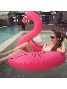 1pc Flamingo Swim Ring With Canopy, Inflatable Upright Swim Ring, Flamingo Detachable Upright Swim Ring For Pool (Suitable For Deep Water), Pool Inflatable, Beach Essentials, Pool Float - Multicolor - View 9