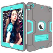 Funda para iPad Mini, Funda para iPad Mini 2, Funda para iPad Mini 3, Funda para iPad Mini Retina, Funda protectora delgada resistente a prueba de golpes con soporte incorporado para iPad Mini 1/2 / 3-Gris Verde Menta,36999909 - Rosa Oxidada - View 1