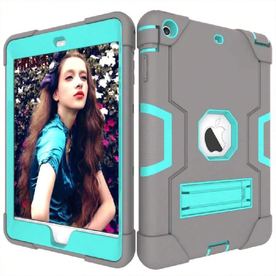 Funda para iPad Mini, Funda para iPad Mini 2, Funda para iPad Mini 3, Funda para iPad Mini Retina, Funda protectora delgada resistente a prueba de golpes con soporte incorporado para iPad Mini 1/2 / 3-Gris Verde Menta,36999909 - Rosa Oxidada - View 1