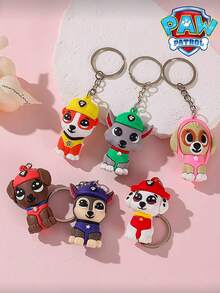 1pc/6pcs Paw Patrol Cartoon Decorations & Keychains, Can Be Hung On Bags Or Placed In Living Room And Bedroom, Multiple Colors Available, Including Chase, Skye, Rubble, Mao Mao Keychains, Paw Patrol Accessories, Suitable For Holiday Celebrations, Halloween, Christmas, Birthday Parties To Create A Warm Atmosphere