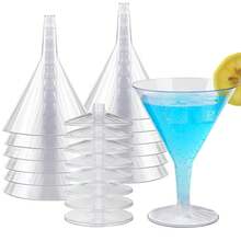5pcs 6.3oz Reusable Plastic Martini Cups, Suitable For Champagne Parties, Desserts, Catering, Weddings, Birthday Parties (Champagne Glasses, Wine Glasses, Plastic Cups, Cocktail Glasses, Birthday Cups) - Multiple Colors/random Styles - View 6