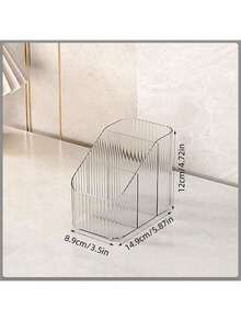 1pc Premium Transparent Cosmetic Storage Organizer Rack,Makeup Bag,Travel Essential - Clear - View 11