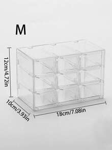 1个可堆叠亚克力珠子收纳盒，带抽屉，透明塑料整理盒，适用于珠宝制作、珠子收藏、多层工艺品和配件展示 - 無色 - 查看 9