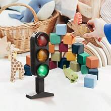 Toyvian Lámpara De Semáforo De Semáforo De Simulación De Luz De Carretera De Tráfico De De Señal De Cruce De Peatones para Niños Educativos De Juguetes De Letrero De Tráfico De Niños - como en la foto - Ver 7