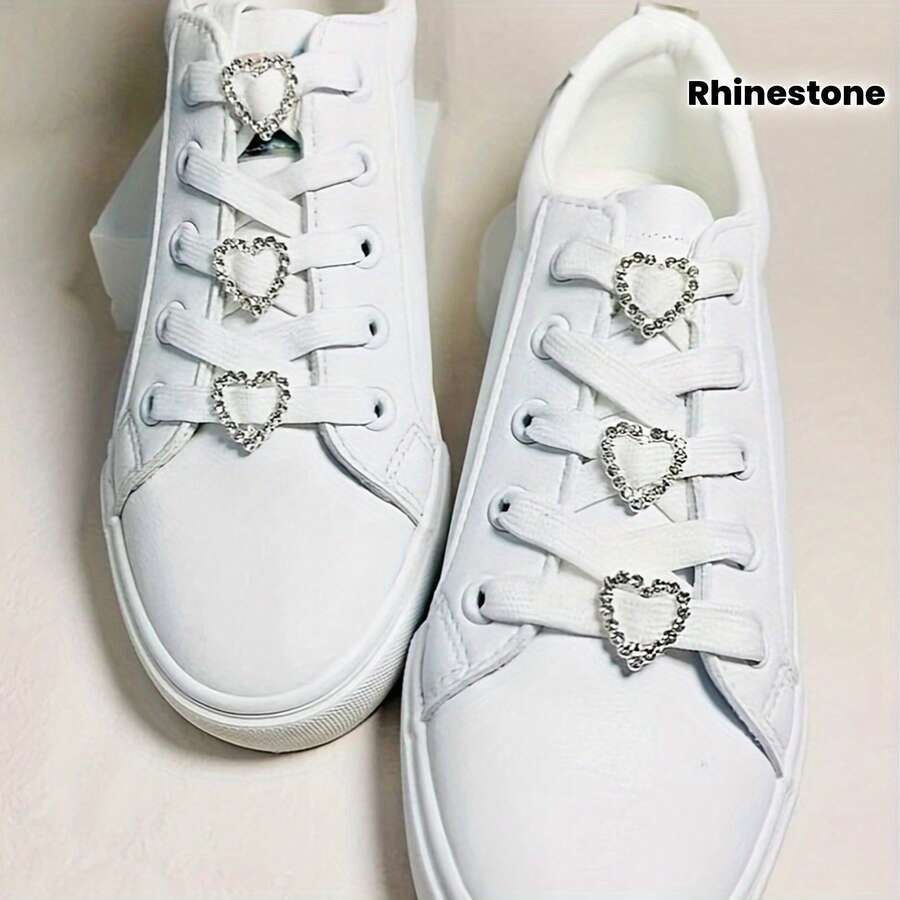 6pcs Heart-Shaped Rhinestone Shoe Clips, Shiny DIY Crystal Shoe Charms, Suitable For Boots, Sneakers, Canvas Shoes And Skate Shoes, Sturdy Clip-On Decorations, Fashion DIY Accessories, No Tools Required For Installation, Shoe Embellishment, Ideal For Accessory Collectors, Metal Clips, Shoe Decorations, Battery-Free, Shoe, Spring Summer Picks, Brides Maid Gifts, Room, Bedroom Decor, Beach, Travel, For Men, For Women, Vacation, Women's Day, Travel Essentials, Wedding Favors, Y2k, Bedroom, Car Accessories Women, Kitchen Decor,Cute Stuff