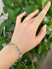 1pc Five Wealth Gods Linked Bracelet, Style Fashion High-End Versatile Bracelet