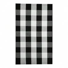 IOHOUZE Cotton Buffalo Plaid Check Rug Outdoor Doormat 27.5 X 43 Inches Washable Woven Outdoor Indoor Welcome Mats For Front Door/Farmhouse/Entryway/Home Entrance Black And White Outdoor Rug,One-Size,BlackandWhite24inchx38inchRectangular - 黑白24吋x38吋長方形 - 查看 10