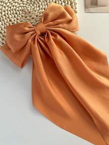 10个随机蝴蝶结丝带发夹，超大纯色发夹，女士爪夹，发卡，发夹 - 隨機10PCS - 查看 4