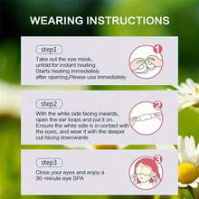 30pcs Chamomile Steam Eye Mask - Relieves Eye Fatigue, Improves Sleep Quality. Self-Heating Sleep Eye Mask, Disposable Hot Compress Eye Patch, Soothes Eyes, Eliminates Dark Circles. Constant Temperature Control, Extra Long Heating Time. Valentine's Day Gift.