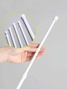 2 Pieces Set Of Punch-Free Curtain Rods, White Adjustable Spring Tension Curtain Rods (30cm/40cm/55cm/60cm), Expandable Spring Curtain Tension Rods Suitable For Windows, Bathrooms, Cabinets, And Kitchens, Telescopic Rods, Shower Curtain Rods, Clothes Drying Rods, Kitchen Pendant Rods, Wardrobe Struts, Door Curtain Rods