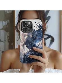 Un luchador de anime versátil con cabello blanco, funda 2 en 1 mate escarchada - Textura de alta calidad + agarre antideslizante |   Compatible con iPhone 11/12/13/14/15/16/17/Plus/Pro/Pro Max |   Regalo Elegante para Amigos, funda de teléfono anime, phone case, regalo de Navidad navideño Christmas para gamers - Blanco - Ver 5