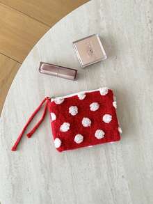 MEYOU FAIRY New Valentine's Day Collection, New Year's Love Dot Makeup Bag, Portable Handbag, Storage Bag, Toilet Bag, Tie Rope Makeup Bag, Cosmetics Storage Tissue Storage, Essential Travel Bag, Storage Bag, Women's And Girls' Sanitary Napkins Storage Bag, Inner Bag