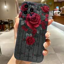 2026 nueva funda de teléfono esmerilada, diseño de rosas góticas y cruces para  17 15 Pro Max  17 14 Pro  17 13  17 12 funda de protección para teléfono  Galaxy S23 S22 S21 S20 funda de pareja regalo para novio novia regalo de vacaciones - Azul Klein - Ver 7