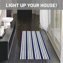 IOHOUZE Navy And White Striped Rug 2'x3' Front Door Rugs, Small Washable Area Rug For Front Porch, Spring Summer Doormats Outdoor Indoor, Cotton Rugs For Entryway Porch Entrance,One-Size,NavyandWhiteStripe2x3Rectangular - NavyandWhiteStripe2x3Rectangular - View 4