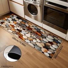 1 pieza Felpudo con diseño de guijarros, alfombra de drenaje duradera para cocina, sala de estar, entrada, balcón, decoración del hogar, cafetería, bar, vacaciones, fiesta, dormitorio, baño - Multicolor - Ver 12