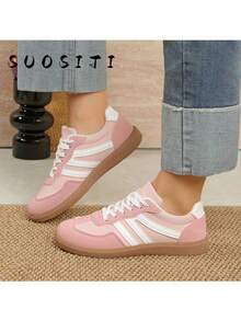 2025 New Women Flat Casual Lightweight Comfortable Sneakers - Pink - View 1