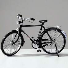 Micro Alloy Bicycle Series: Bookshelf Decor, Metal Art, Home Decor, Desktop Decor, Finger Bicycle Decorations, Home Living Room Bar, Coffee Decor (Black)