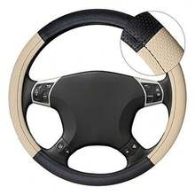 OISE ART STORE Coprivolante Copri Volante Diametro 38 Presa Comfort Auto Nero Beige - - Multicolore - Visualizzare 1