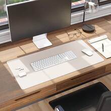 1件装纳帕皮革桌垫，鼠标垫，办公桌垫，防滑PU皮革吸墨垫，笔记本电脑桌垫，皮革鼠标垫，防水皮革易清洁键盘垫鼠标垫，美甲桌垫，柔软超细纤维PU皮革美甲垫，可折叠美甲休息垫，可重复使用的桌面美甲垫，亚克力美甲桌垫，防水桌面书写垫，适用于办公室（粉色和黑色） - 彩色 - 查看 6