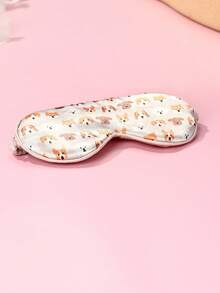 1个柔软亲肤的数码印花动物图案睡眠眼罩，采用聚酯纤维材质，适合女性睡眠时佩戴 - 彩色 - 查看 9