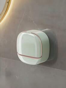 壁挂式带沥水皂碟，浴室皂盒收纳盒，旅行收纳盒，收纳盒，壁挂式PP皂碟，带盖浴室沥水皂碟，防水皂碟，餐具收纳盒，旅行收纳盒，收纳盒。双层皂架，带粘胶条，带沥水托盘，带沥水功能。 - 彩色 - 查看 9