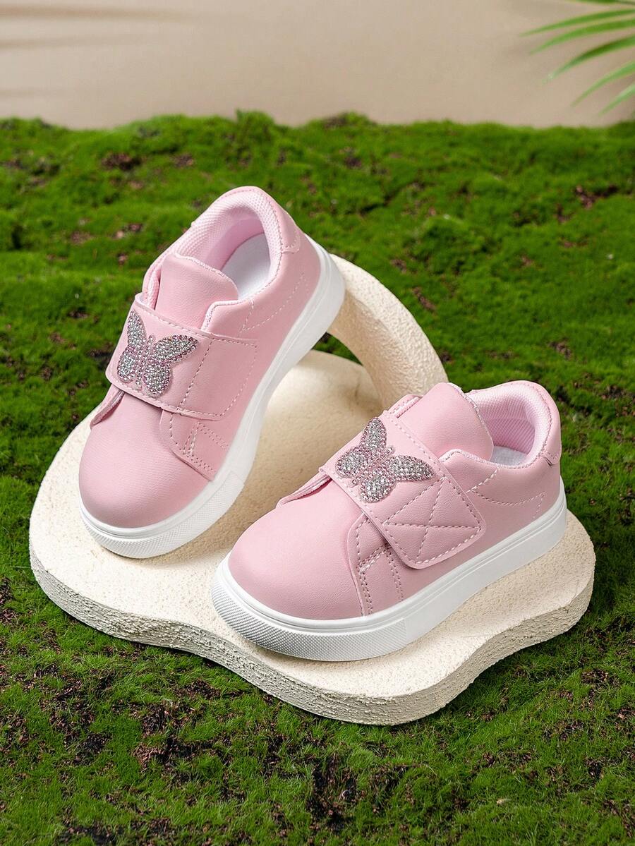 New Kids Flat Casual Fashion Sneakers - Pink - View 1