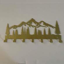 Gold Key Hanger, Wall-Mounted Metal Art Decor And Storage Rack, Multi-Functional Organizer For Kitchen And Living Room, Stylish Entryway Accent With Durable Metal Build, Space-Saving Key Holder And Decorative Rack For Home Organization, Versatile Wall Jewelry Holder And Small Item Storage Solution, Perfect For Organizing Mail, Keys, Receipts, Accessories, And Small Gadgets; Enhances Room Aesthetics With A Modern Silhouette; Easy To Install With Included Mounting Hardware; Strong Metal Construction For Daily Use; Ideal Gift Idea For Housewarming And Wedding Decor - Gold - View 3