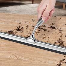 Stainless Steel Shower Squeegee With Silicone Blade - Rustproof Ergonomic Handle, Bathroom Kitchen Car Window Cleaner, Modern Minimalist Shower Door Wiper With H - 10in - View 4